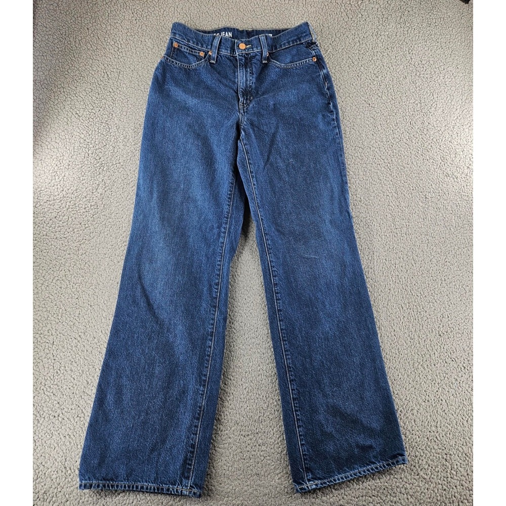 J‎ Crew Jeans Womes 27 Blue 90s Wide Leg High Rise Relaxed Denim Baggy